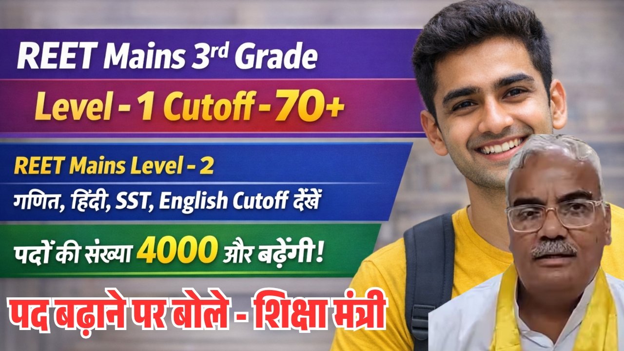 REET Mains 3rd Grade 2026 Level 1 Cutoff